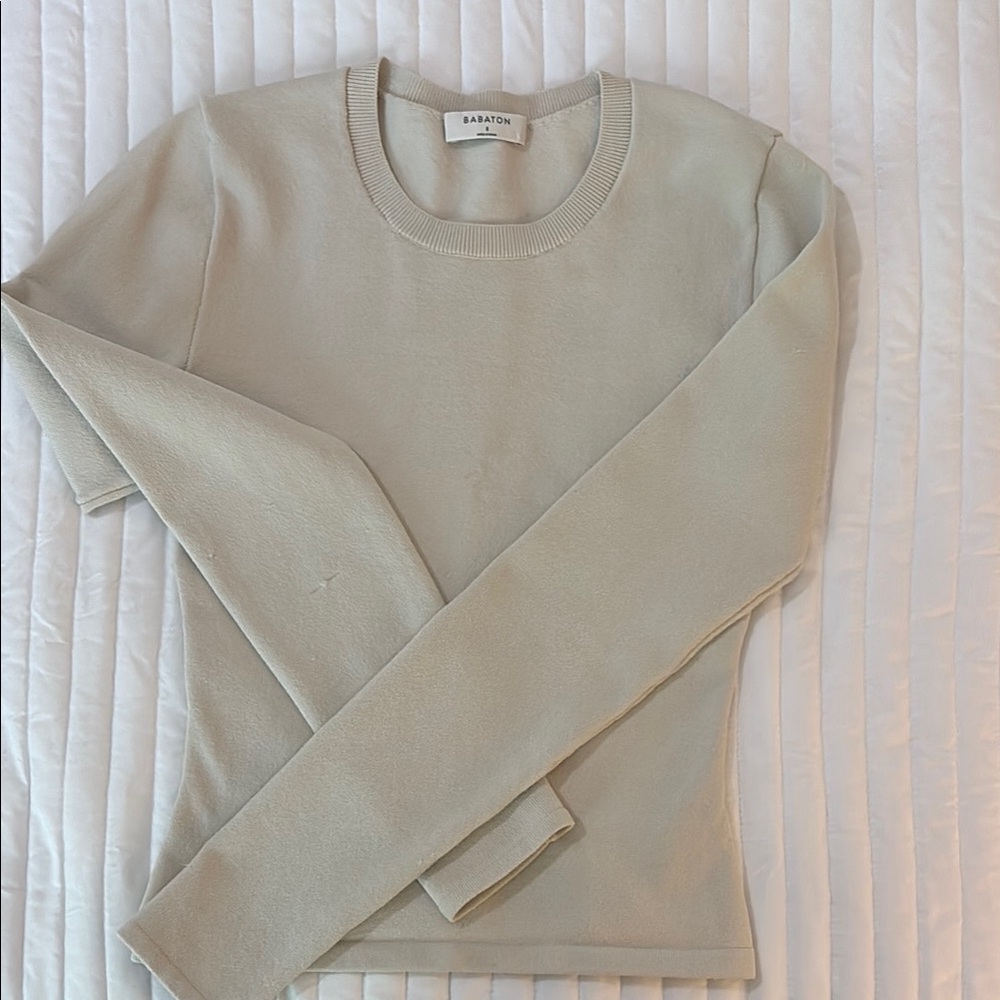 Babaton by Aritzia Cream Long Sleeve Top